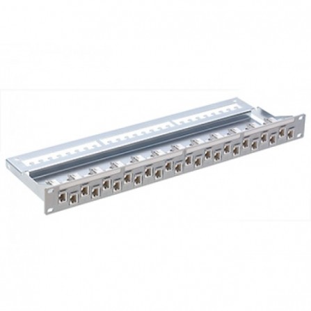 ПАТЧ ПАНЕЛЬ 19" 1U, 24ХRJ45, КАТ.5Е, ЭКРАН, R&M, R305121