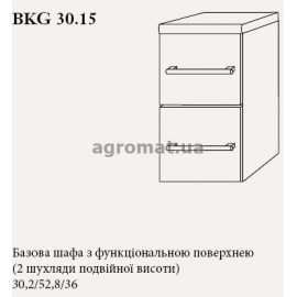 Мебель для ванной Gorenje 786194 AVON чёрн.-венге шкафчик 30см + столешн. (BKG 30.15)