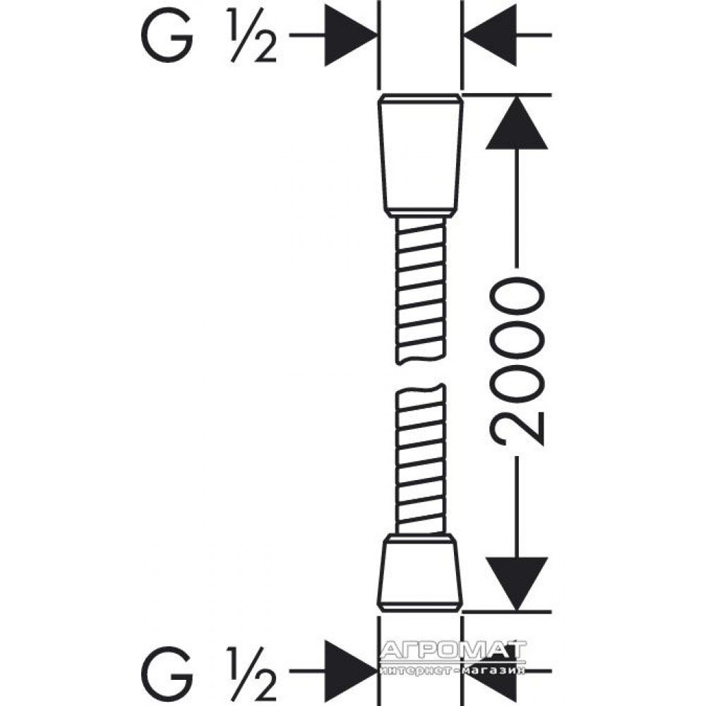 Душевой шланг Hansgrohe Sensoflex 28134000