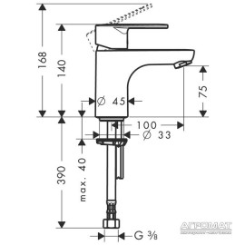 Смеситель для раковины Hansgrohe Talis Е2 31614000