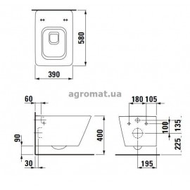Laufen 20900 200 000 ALESSI DOT Унитаз подв.