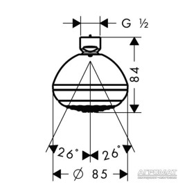 Верхний душ Hansgrohe Crometta 28423000