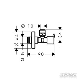 Душевая система Hansgrohe Metropol 13901000 Вентиль угловой-S