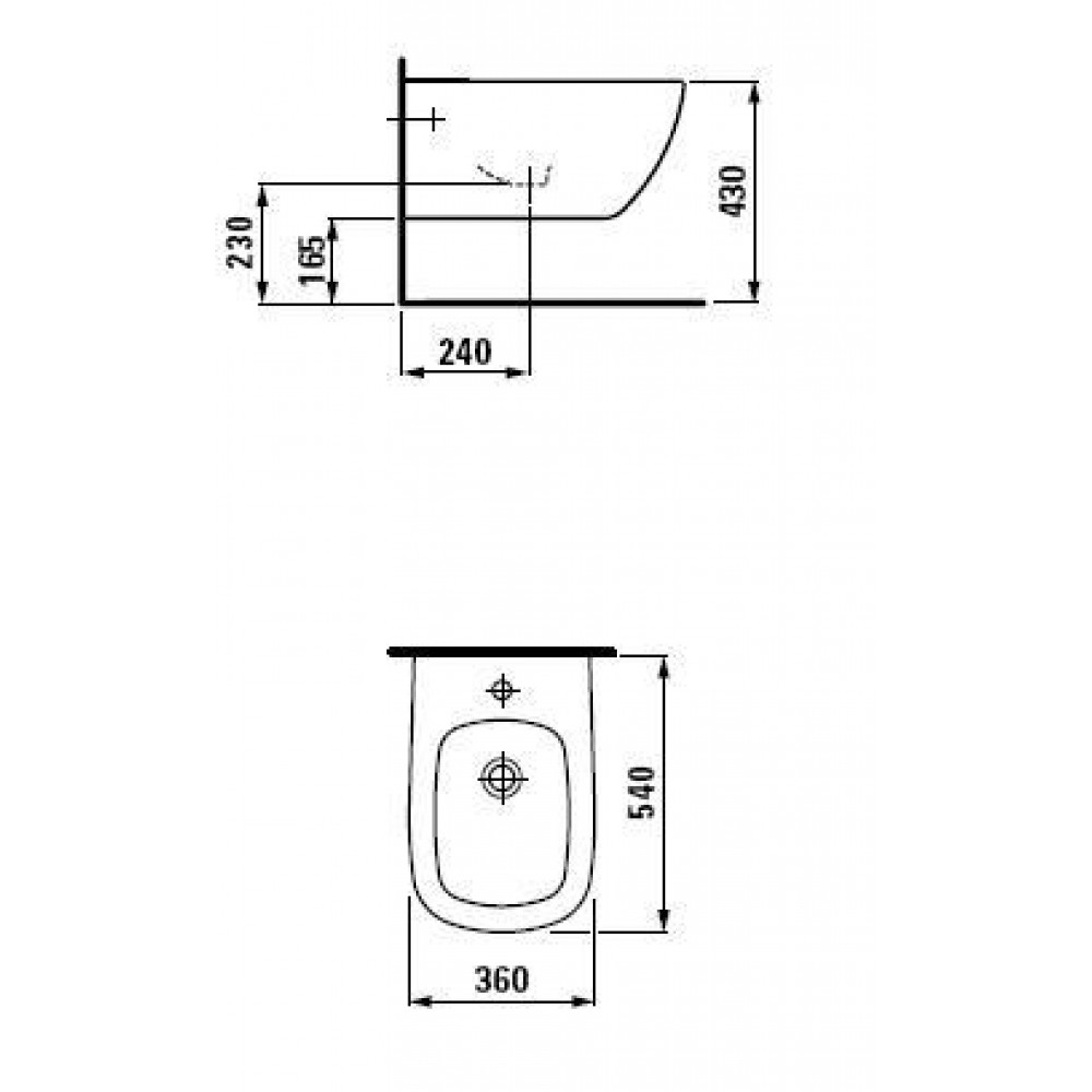 Laufen 30801 000 304 Palomba Биде подв.