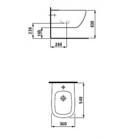 Laufen 30801 000 304 Palomba Биде подв.