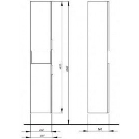 Мебель для ванной Kolo 88178 REKORD Шкафчик боковой