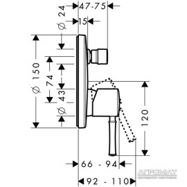 Наружная часть Hansgrohe Talis Classic 14145000