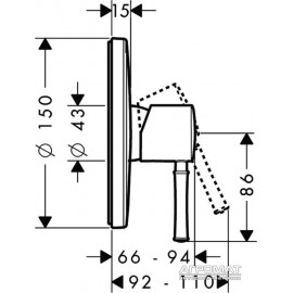 Наружная часть Hansgrohe Talis Classic 14165000