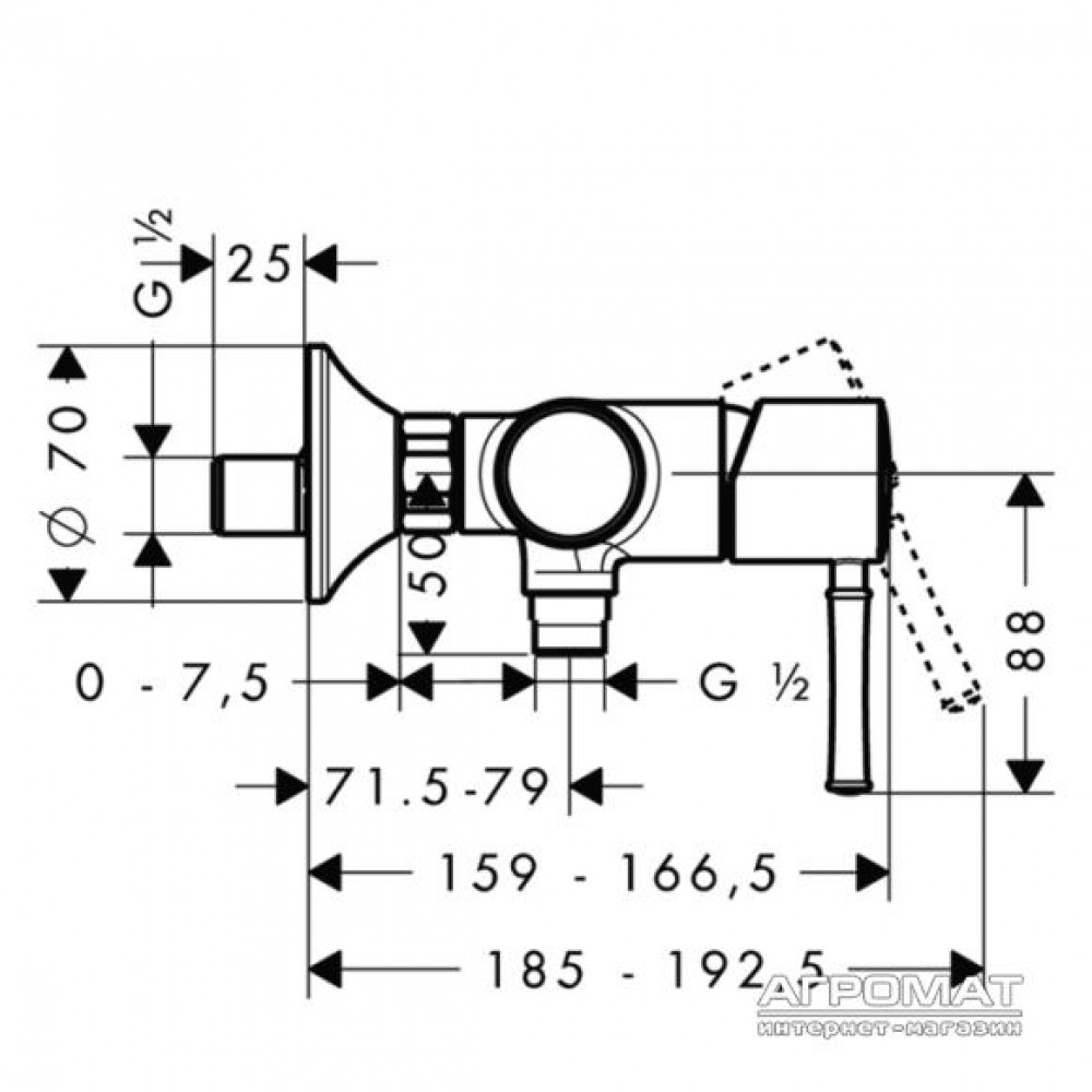 Смеситель для душа Hansgrohe Talis Classic 14161000