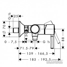 Смеситель для душа Hansgrohe Talis Classic 14161000