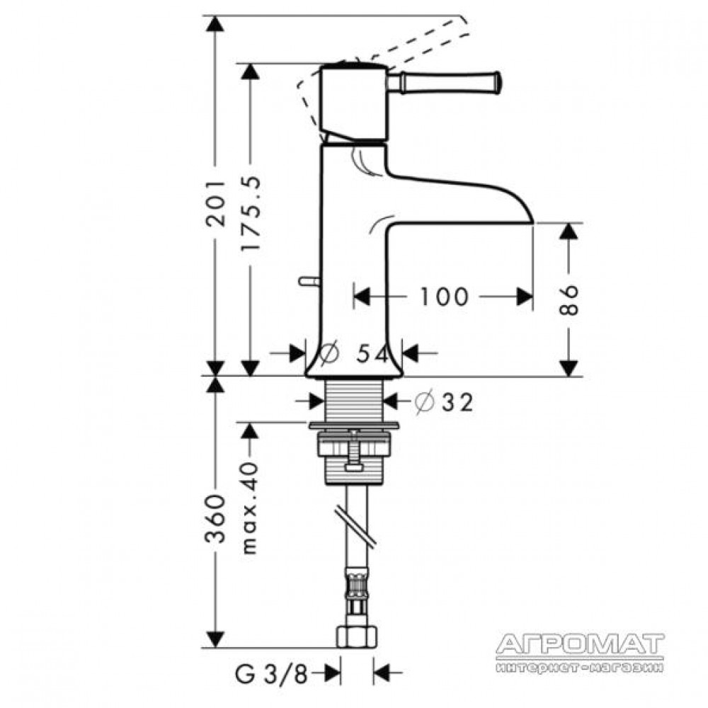 Смеситель для раковины Hansgrohe Talis Classic 14127000