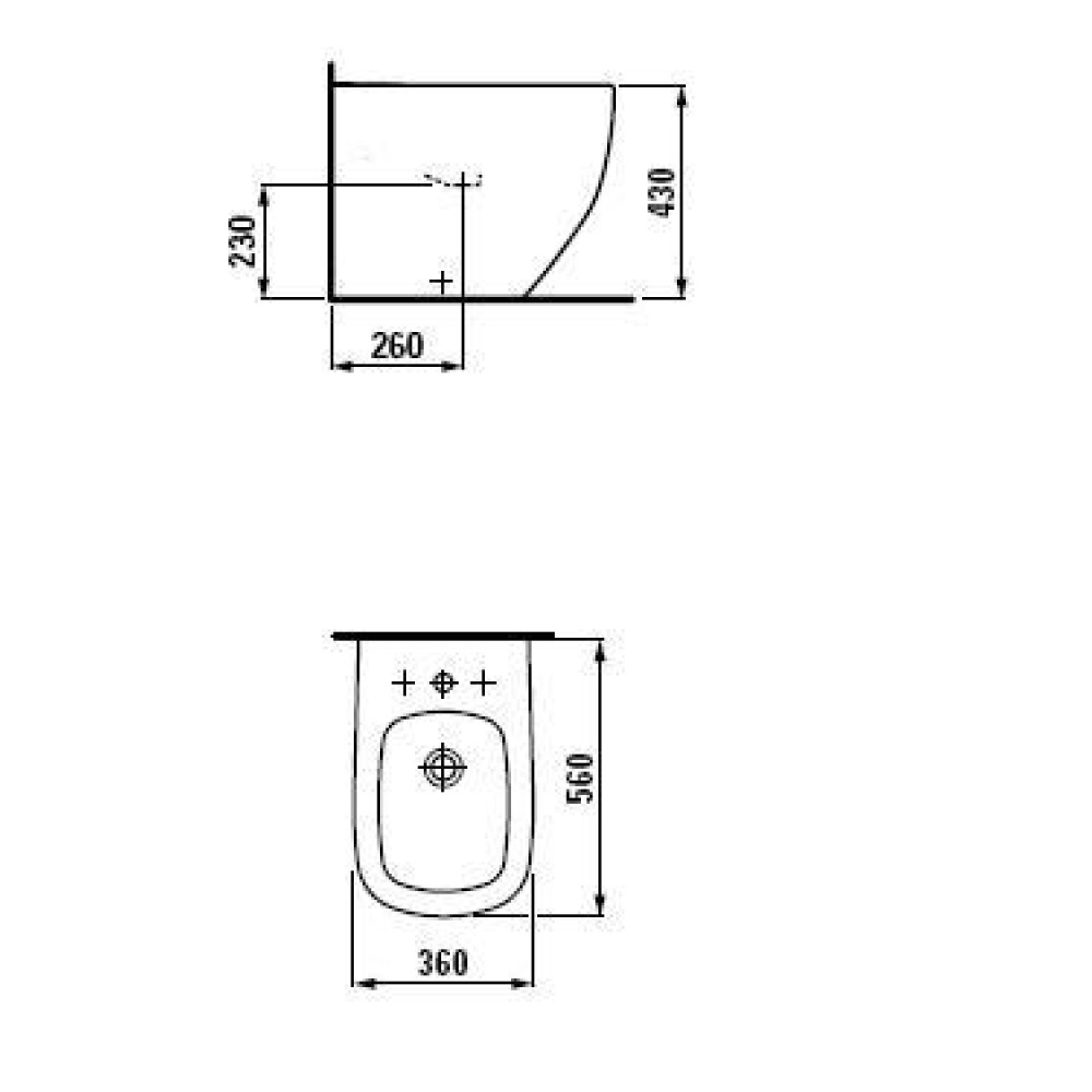 Laufen 32801 200 304 Palomba Биде с покр. WG