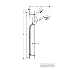 Душевой комплект Hansgrohe Crometta 27767000 multi/Unica