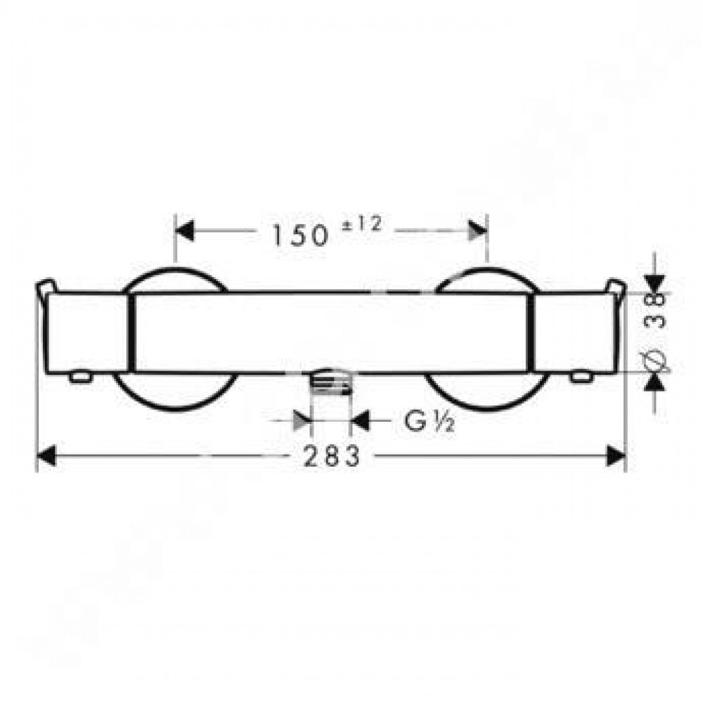 Смеситель Hansgrohe 13235000 HG Ecostat S Термостат д/ванны