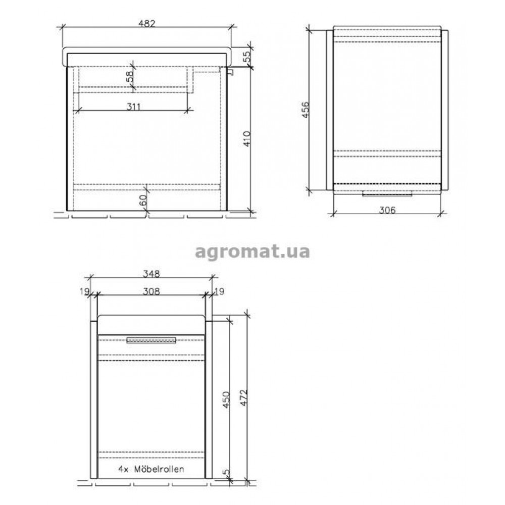 Мебель для ванной Villeroy&Boch Hommage A26100DK SENTIQUE Тумба
