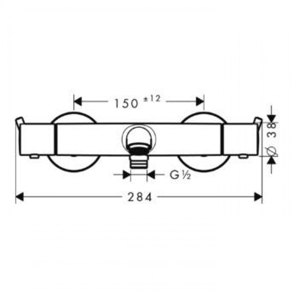 Смеситель Hansgrohe 13245000 HG Ecostat S Термостат д/ванны