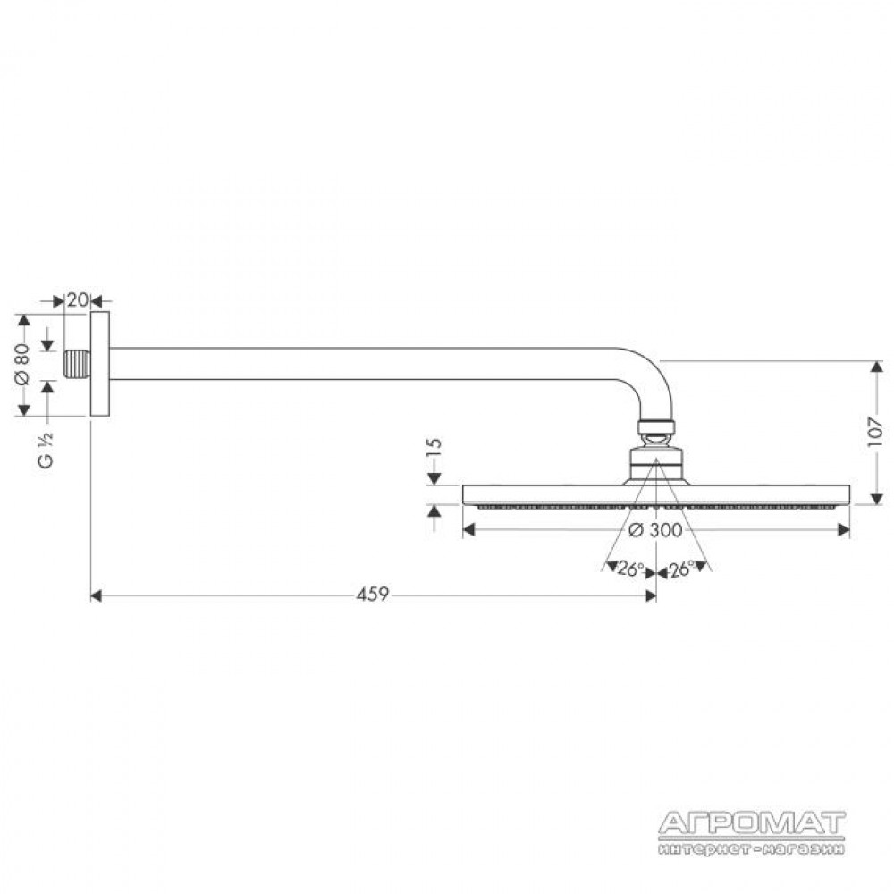 Верхний душ Hansgrohe Raindance 27492000