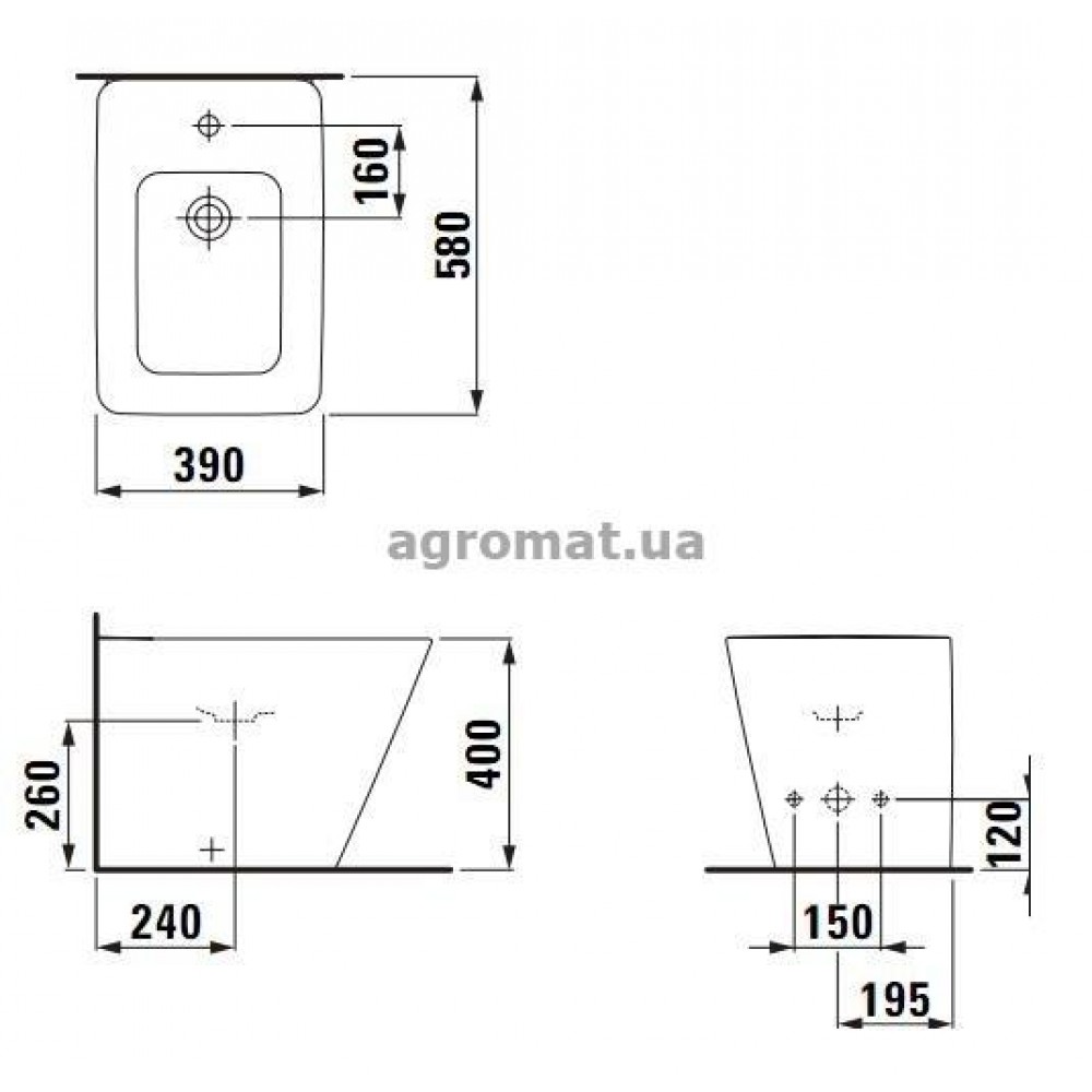 Laufen 24906 200 000 ALESSI DOT Унитаз