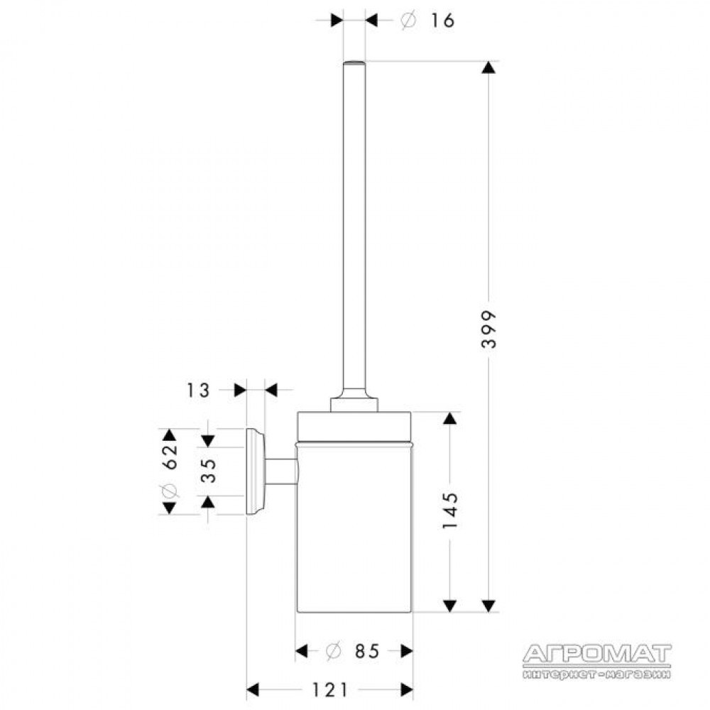 Щетка для унитаза Hansgrohe Logis Classic 41632000