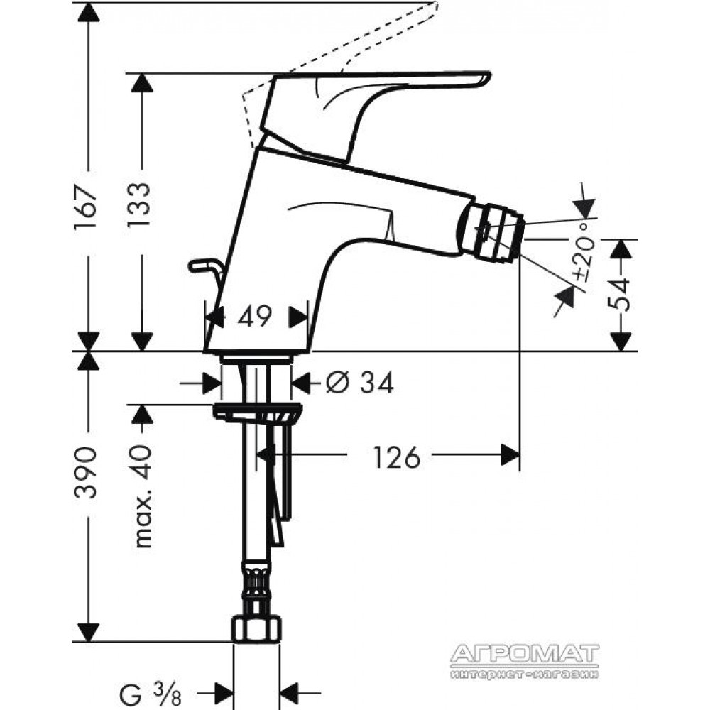 Смеситель для биде Hansgrohe Focus E2 31920000