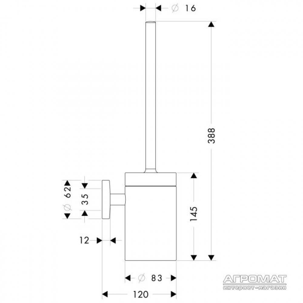 Щетка для унитаза Hansgrohe Logis E/S 40522820