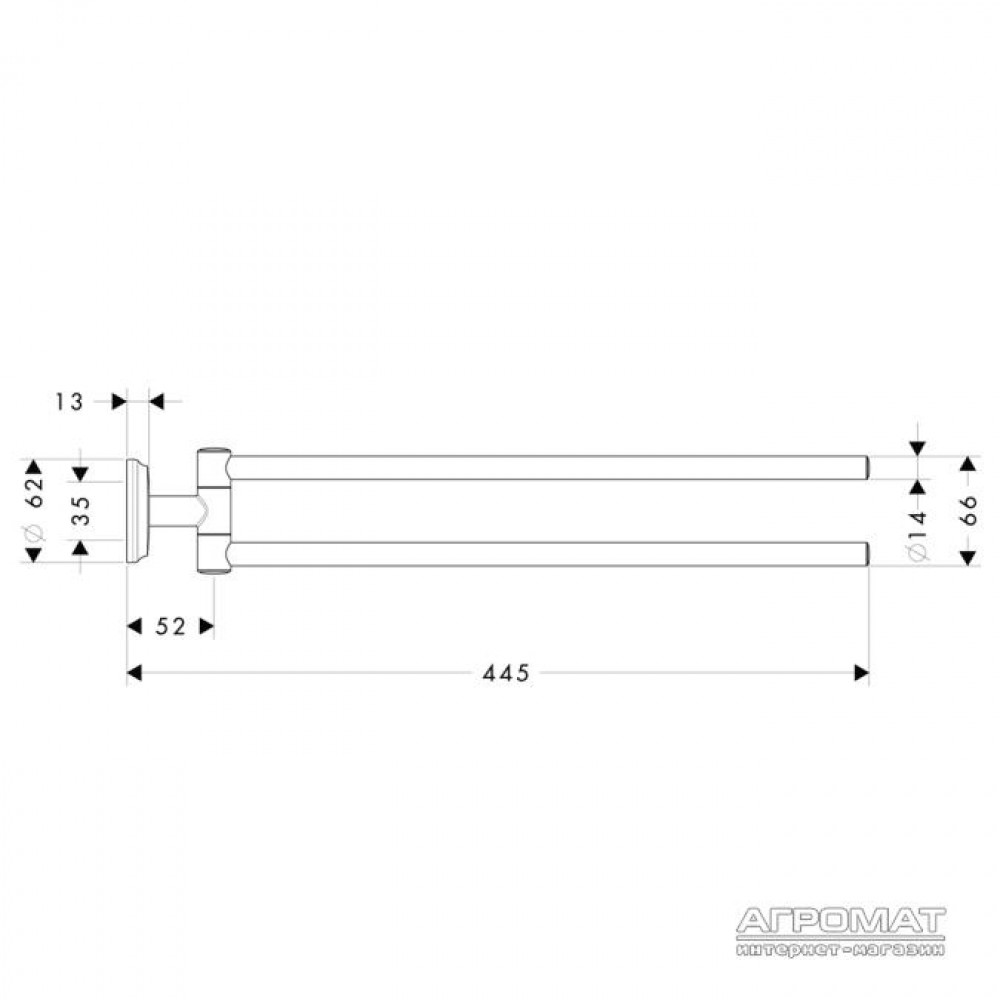 Держатель полотенец / Кольцо Hansgrohe Logis Classic 41612000