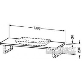 Мебель для ванной Duravit 070C Pura Vida Стільниця -1300 22-White