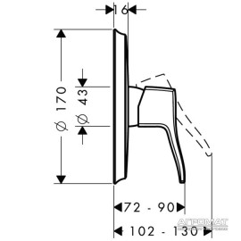Наружная часть Hansgrohe Metris Classic 31676000