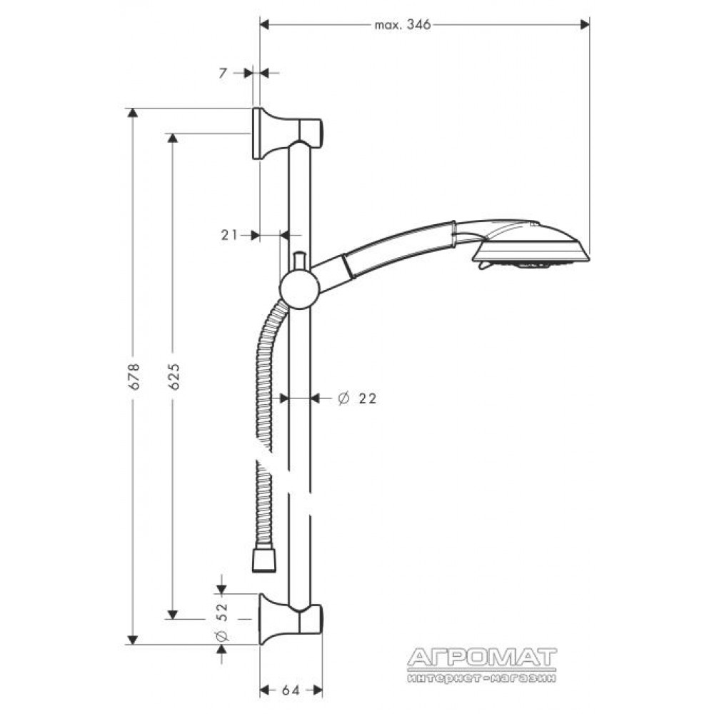 Душевой комплект Hansgrohe Raindance Classic 27843000