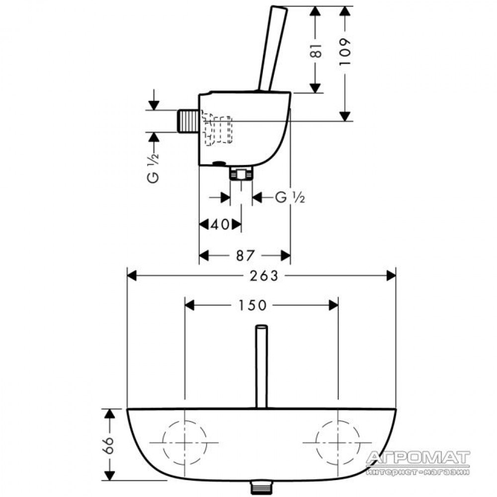 Смеситель для душа Hansgrohe PuraVida 15672000