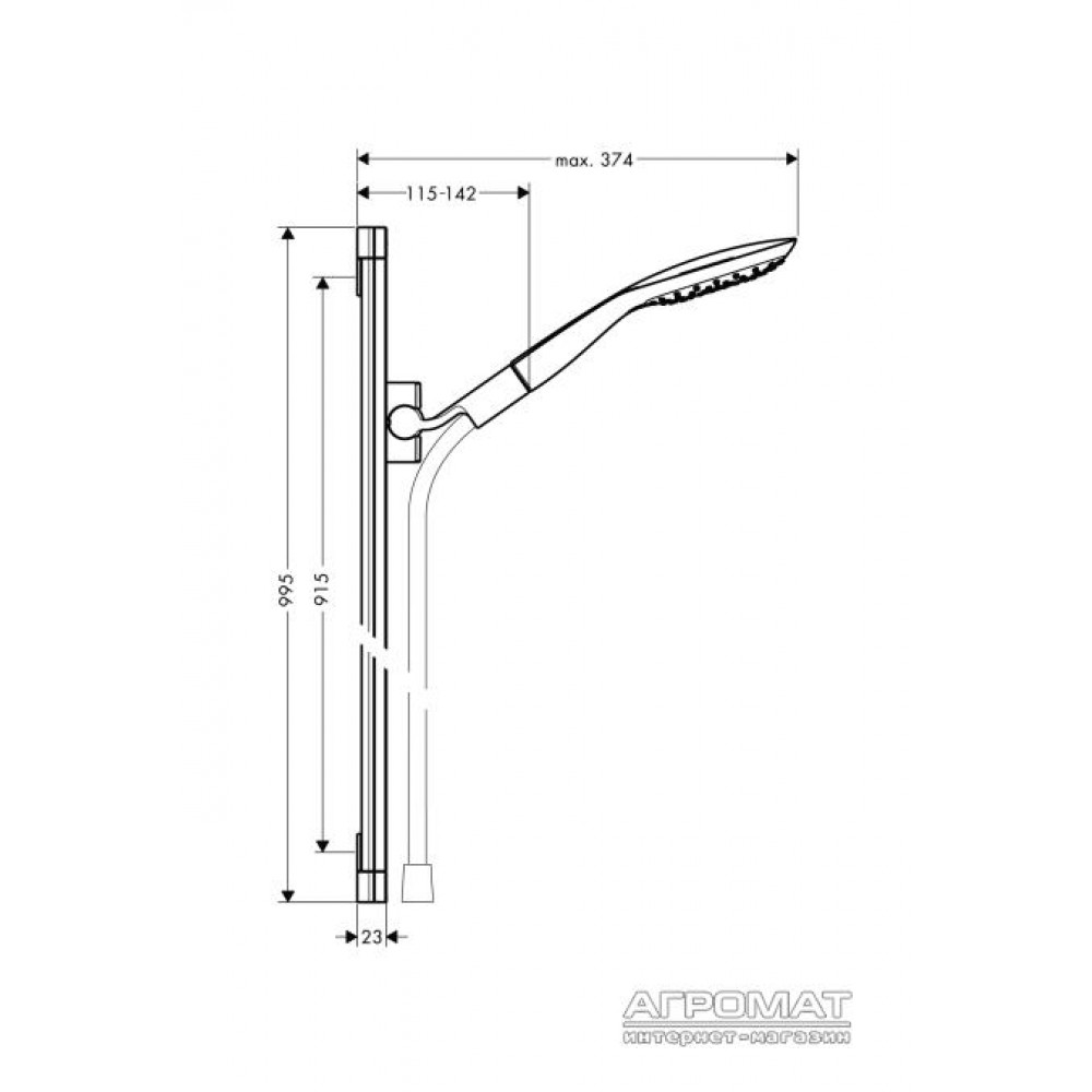 Душевой комплект Hansgrohe PuraVida 27853000
