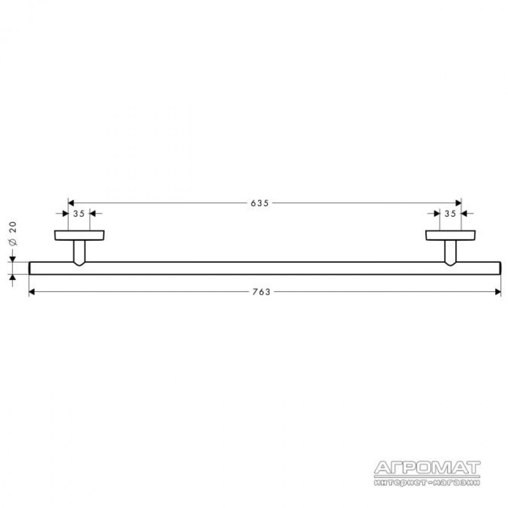 Держатель полотенец / Кольцо Hansgrohe PuraVida 41506000