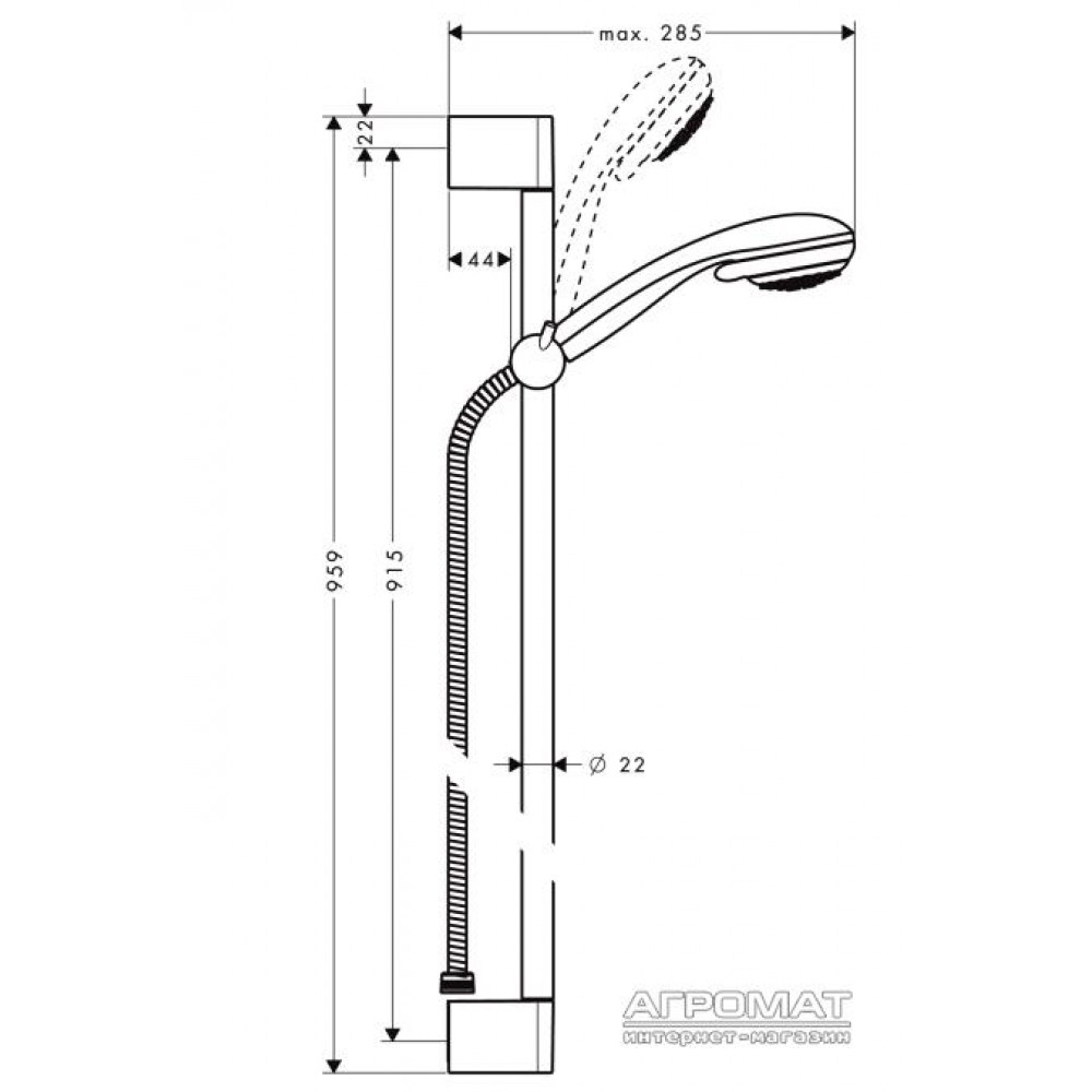 Душевой комплект Hansgrohe Crometta Vario 27762000