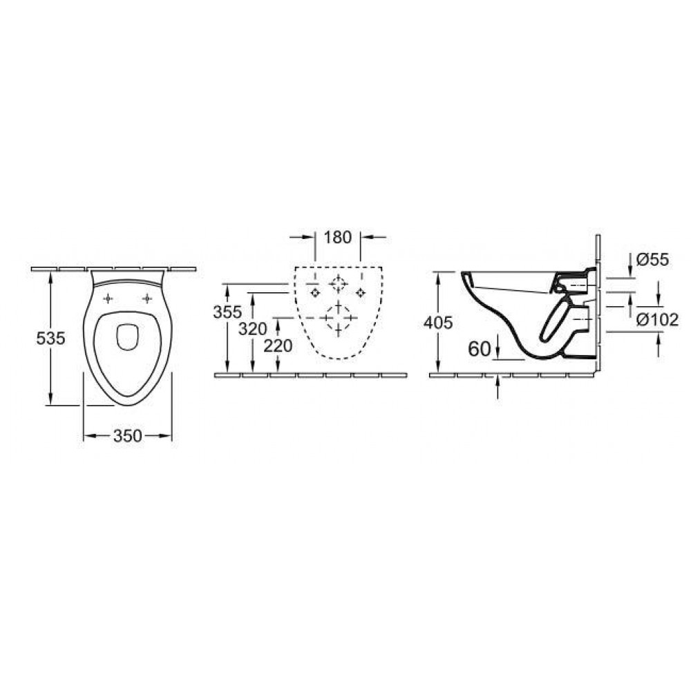 Villeroy&Boch 66641L01 Oblic Унитаз подвесной