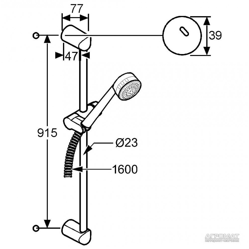 Душевой комплект Kludi Zenta 608408600