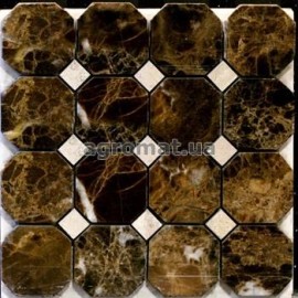 Мозаика Mozaico de Lux Stone BW04 POL (EMPERADOR+LIMESTONE BG)