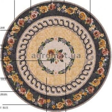 Мозаика Mozaico de Lux Stone DAHUA (ART PANNO 17.3) 17.3 (DIAM-1M) панно