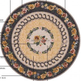 Мозаика Mozaico de Lux Stone DAHUA (ART PANNO 17.3) 17.3 (DIAM-1M) панно