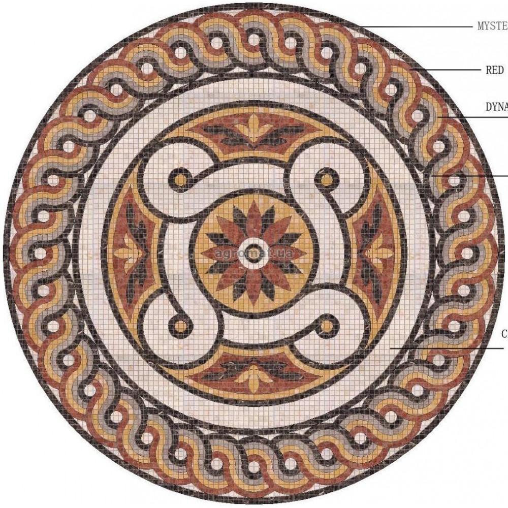 Мозаика Mozaico de Lux Stone DAHUA (ART PANNO 3.1) 3.1 (DIAM-1M) панно