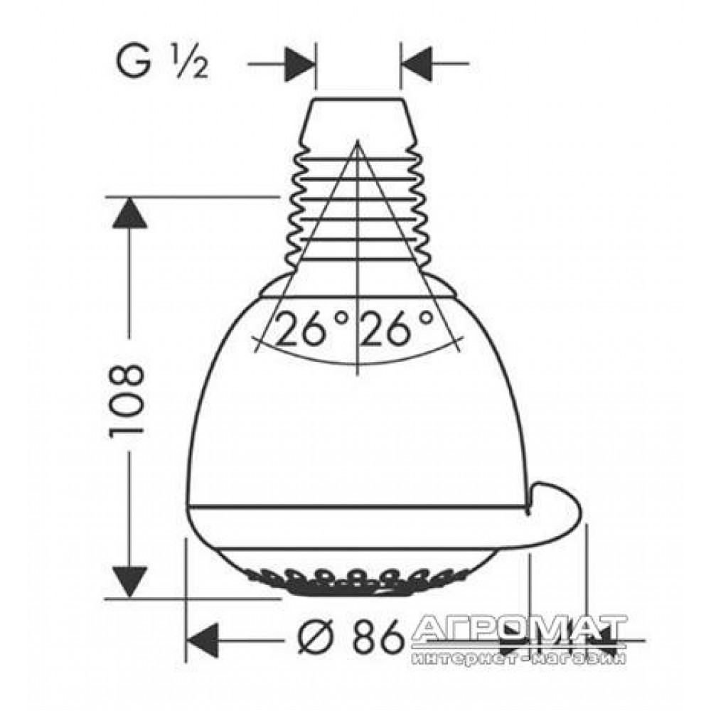 Верхний душ Hansgrohe Croma 28443000