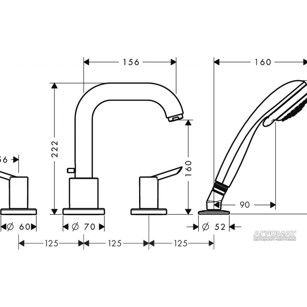 Наружная часть Hansgrohe Focus S 31758000