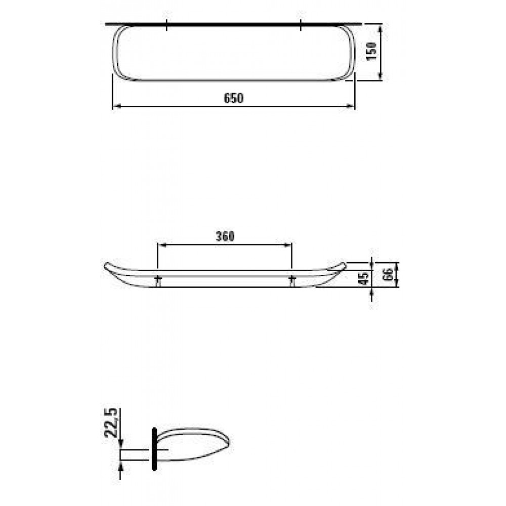 Аксессуар Laufen 71553 400 000 Mimo Полка-65
