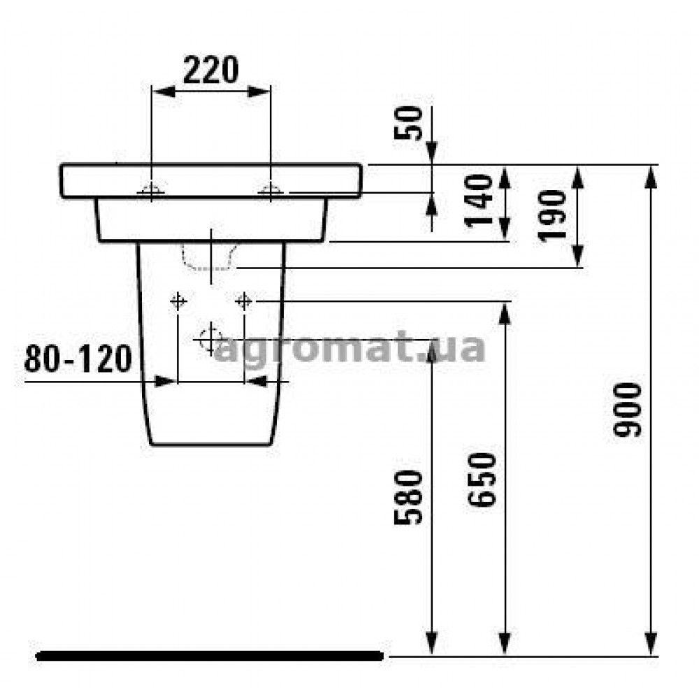 Laufen 19551 000 000 Mimo Полупьедестал