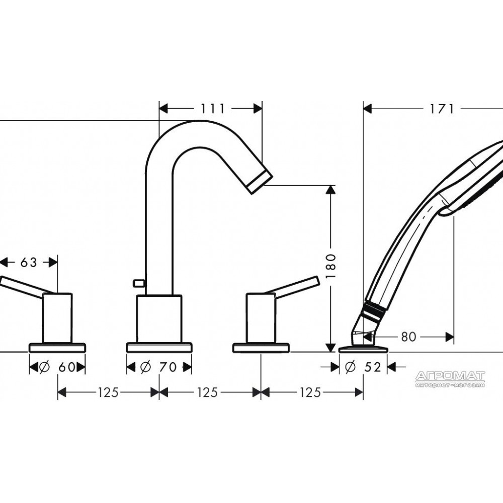 Наружная часть Hansgrohe Talis S2 32314000