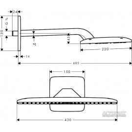 Верхний душ Hansgrohe Raindance 27372000