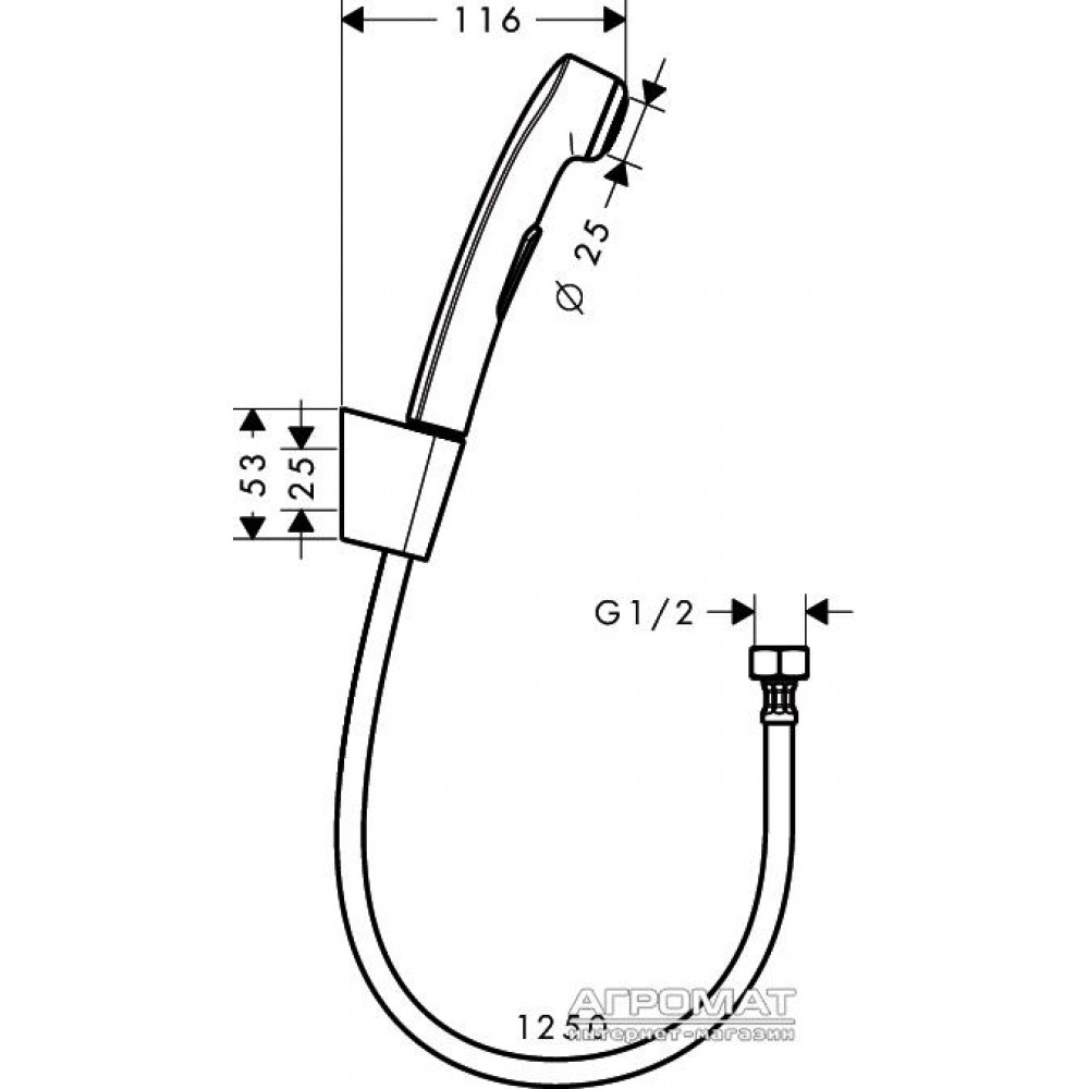 Гигиенический душ Hansgrohe Shower Bidette 32129000