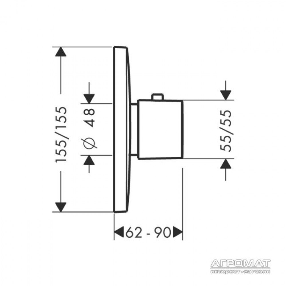 Наружная часть Hansgrohe PuraVida 15772000