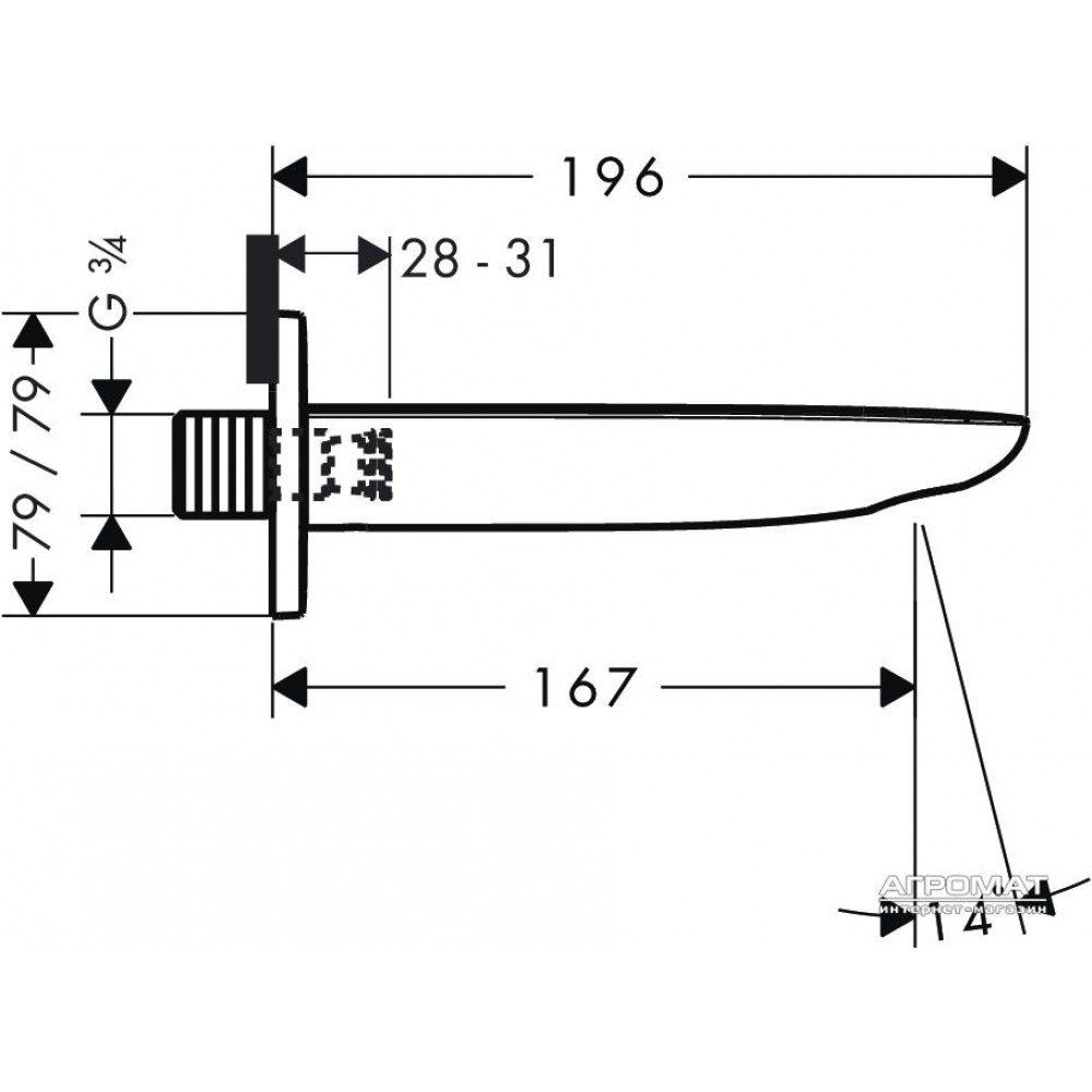 Наружная часть Hansgrohe PuraVida 15412400