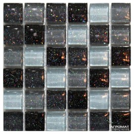 Мозаика Mozaico de LUX T-MOS M01 BLACK/WHITE/GRAY