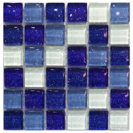 Мозаика Mozaico de LUX T-MOS M03 WHITE/DARK BLUE/LIGHT BLUE